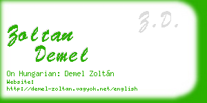 zoltan demel business card